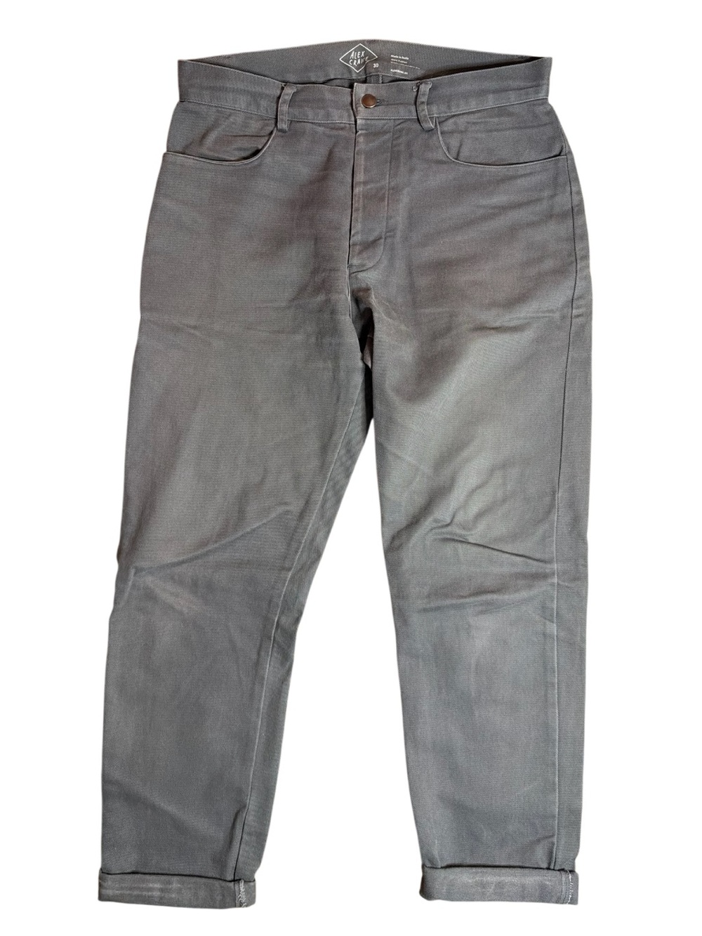 Men's Straight Fit Gray Jeans